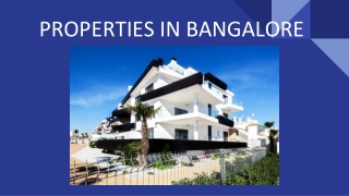 Property in Bangalore - Know More About Residential Properties for Sale in Bangalore