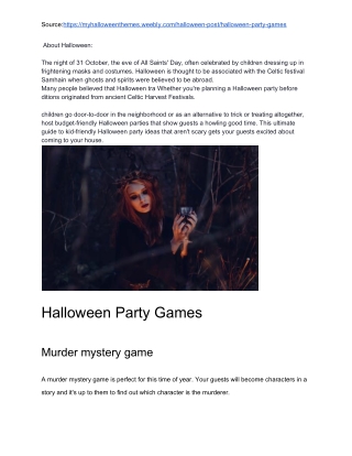 Halloween Games