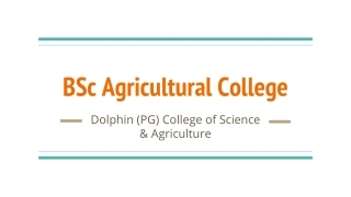 BSc Agricultural College