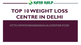 Top 10 Weight Loss Centre in Delhi-Dr Anjana Kalia