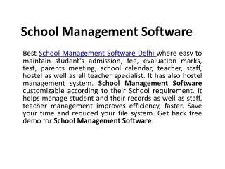 School Management Software