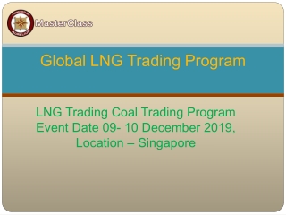 LNG Trading Masterclass in Singapore