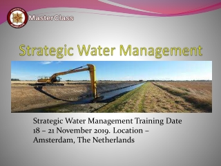 Strategic Water Management Training In Europe