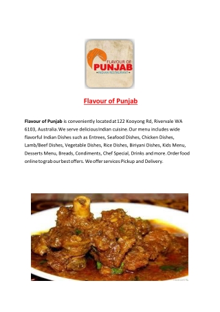 15% Off - Flavour of Punjab-Rivervale - Order Food Online