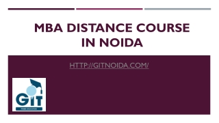 MBA Distance Course in Noida