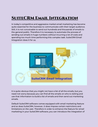 Best Email Integrations for SuiteCRM | Outright Store