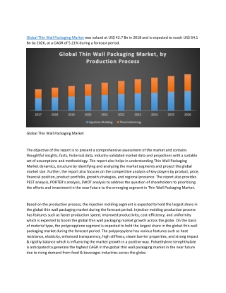 Global Thin Wall Packaging Market