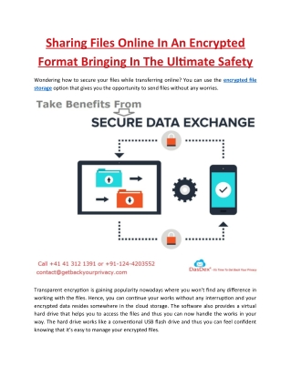 Sharing Files Online In An Encrypted Format Bringing In The Ultimate Safety