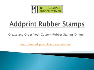 Create and Order Your Custom Rubber Stamps Online