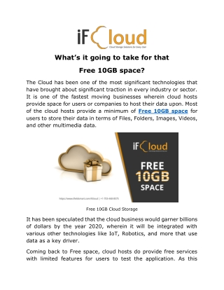 Free 10GB space in Germany