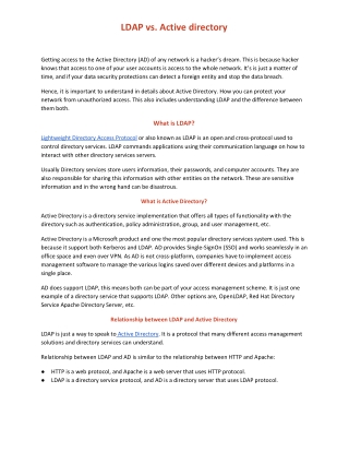 Ldap Vs Active Directory | Foxpass