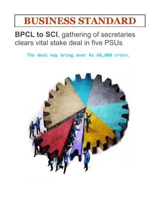 BPCL to SCI, gathering of secretaries clears vital stake deal in five PSUs