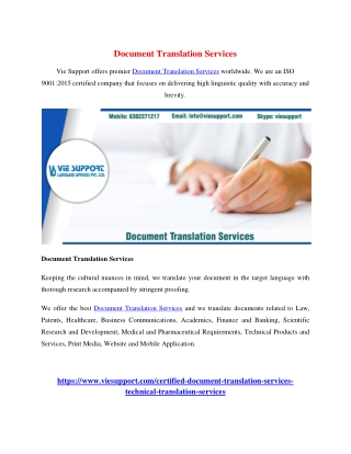 Document Translation Services