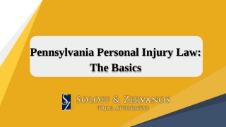 Pennsylvania Personal Injury Law: The Basics