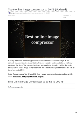 Best Online Image compressors To 20 Kb