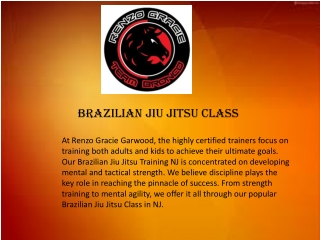 Brazilian Jiu Jitsu Class