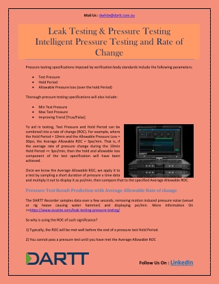 General Requirements Of Pressure Test