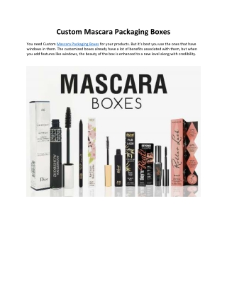 Custom Mascara Packaging Boxes