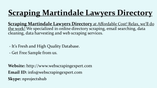 Scraping Martindale Lawyers Directory