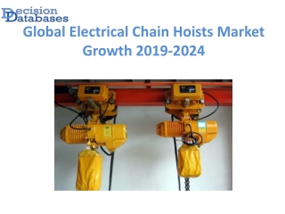 Global Electrical Chain Hoists Market anticipates growth by 2024