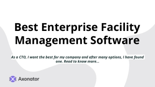 Best Enterprise Facility Management Software