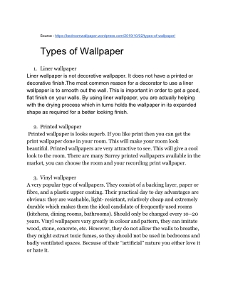 types of wallpaper