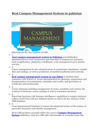 features of campus management system software