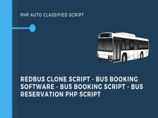Bus Booking Script - Bus Reservation PHP Script