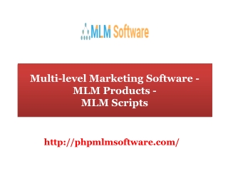 Multi-level Marketing Software