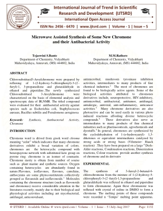 Microwave Assisted Synthesis of some new Chromone and their Antibacterial Activity