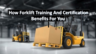 Forklift training & Certification In toronto