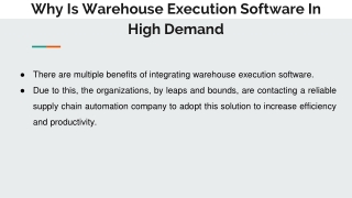 Why Is Warehouse Execution Software In High Demand?