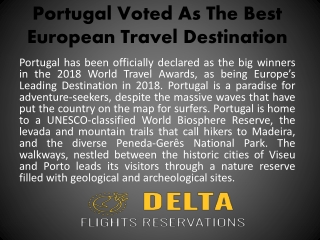 Portugal Voted As The Best European Travel Destination