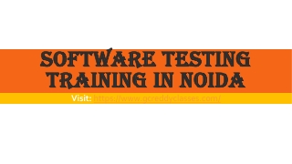 Software testing training in Noida