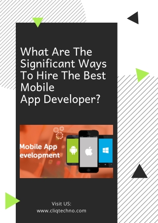 what are the significant ways to hire the best mobile app developers?