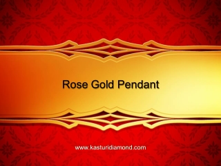 Rose Gold Pendant