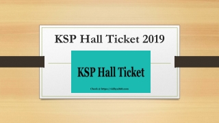 KSP Hall Ticket 2019 Available Soon, 3041 Constable Call Letter