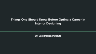 Things One Should Know Before Opting a Career in Interior Designing