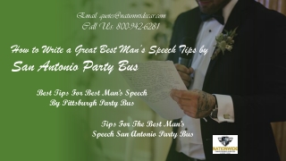 How to Write a Great Best Man’s Speech Tips by San Antonio Party Bus