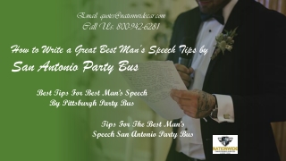 How to Write a Great Best Man’s Speech Tips by San Antonio Party Buses