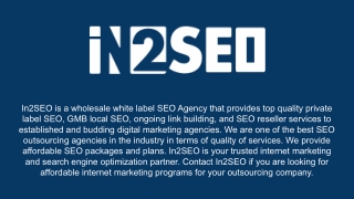 White Label Local SEO - In2SEO