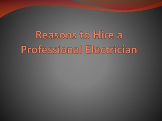 Hire a Professional Electrician