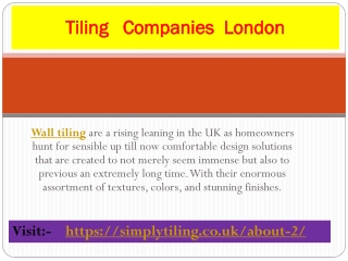 Tiling Services London