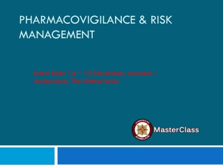 pharmacovigilance training