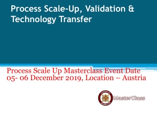 Process scale up training