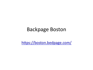 Backpage Boston