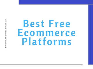 Best Free Ecommerce Platforms