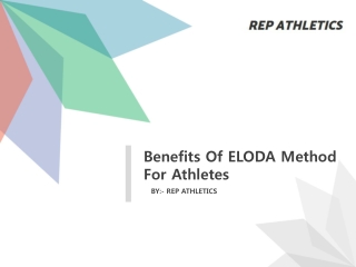 Benefits Of ELODA Method For Athletes