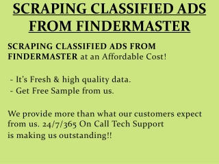 SCRAPING CLASSIFIED ADS FROM FINDERMASTER