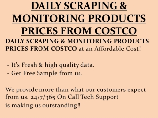 DAILY SCRAPING & MONITORING PRODUCTS PRICES FROM COSTCO